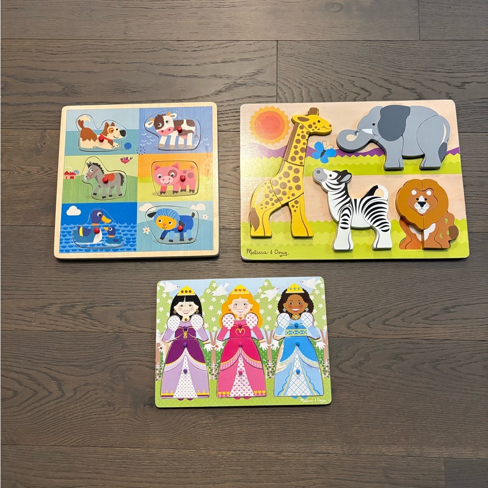 Melissa and Doug kids puzzles EUC